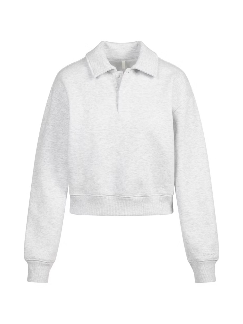SKIMS Heather Grey Polo Sweatshirt